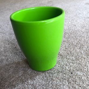 X- Small lime green flower pot